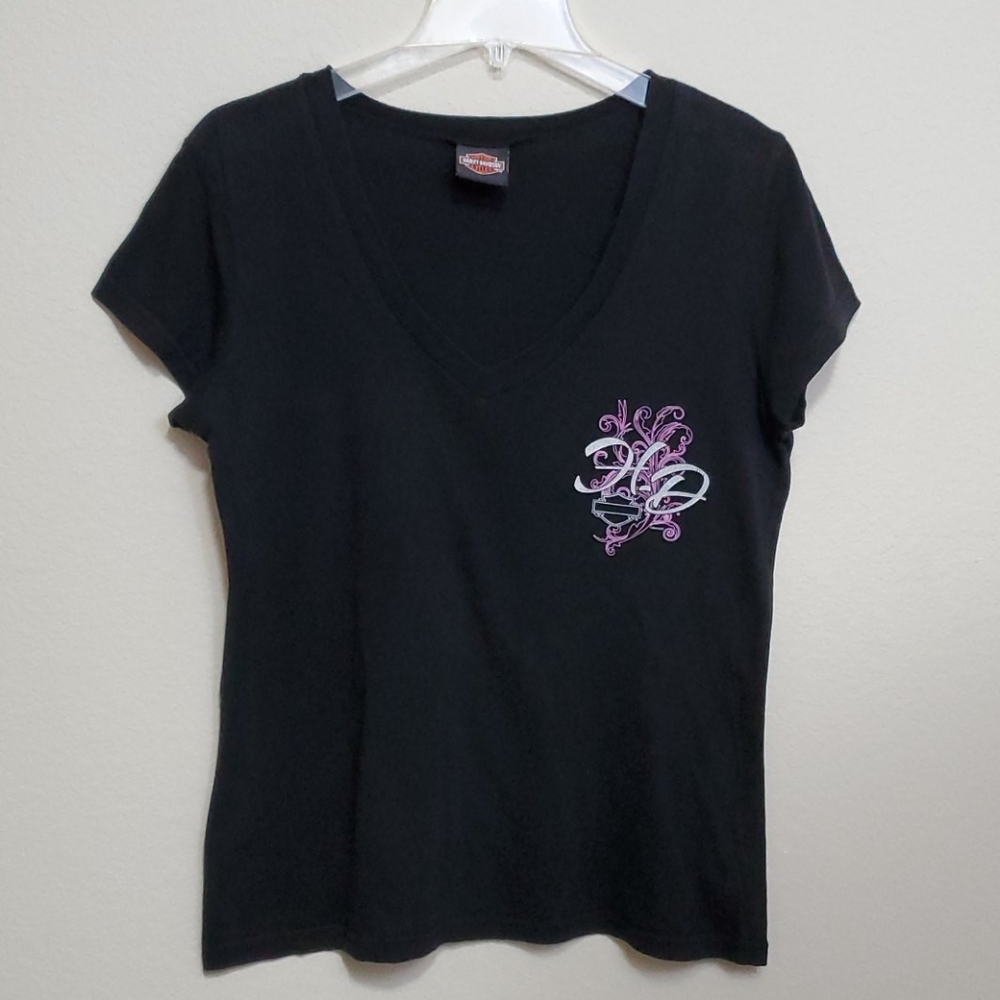 Harley Davidson Large Black VNeck